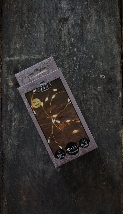 Goud lichtsnoer - 200 cm - 40 LEDs