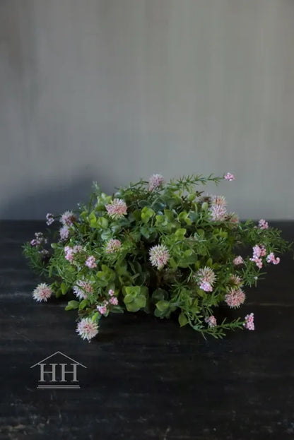 Halve kunstbol tafelstuk L - roze