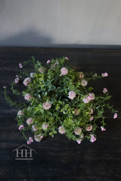 Halve kunstbol tafelstuk L - roze