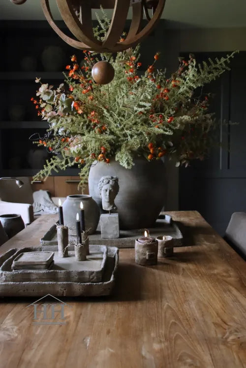 Herfstboeket landelijke stijl met rozenbottel oranje