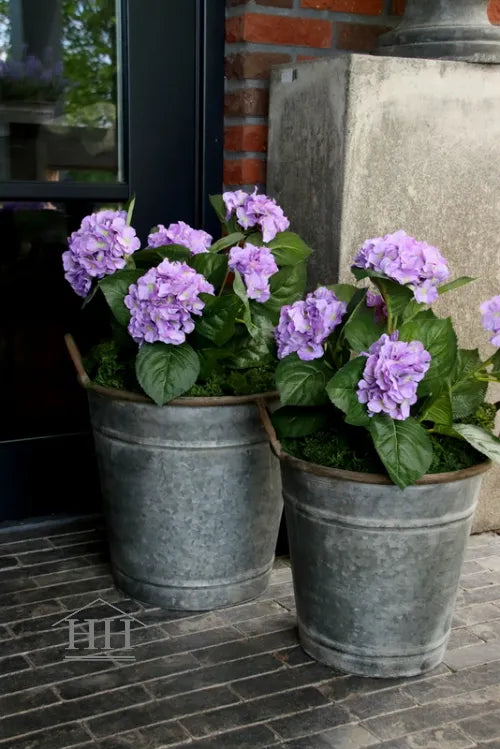 Hortensie Kunstpflanze Flieder im Indoortopf 43cm