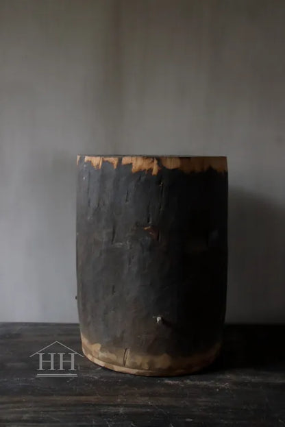 Houten pot antiek 39x28cm (01)