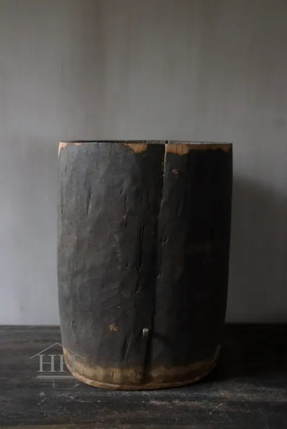 Houten pot antiek 39x28cm (01)