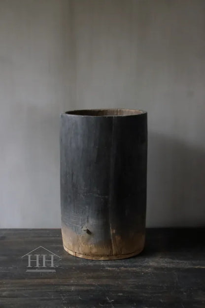 Houten pot antiek 23x38cm (04)