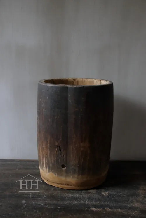 Houten pot antiek 20,5x29cm (06)