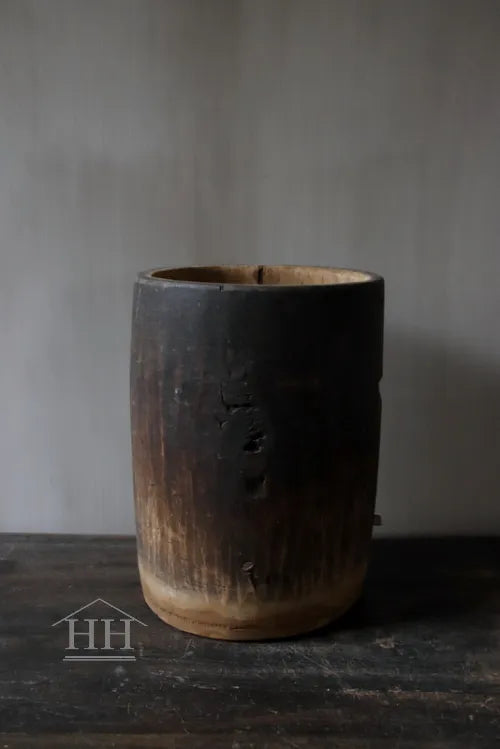 Houten pot antiek 20,5x29cm (06)