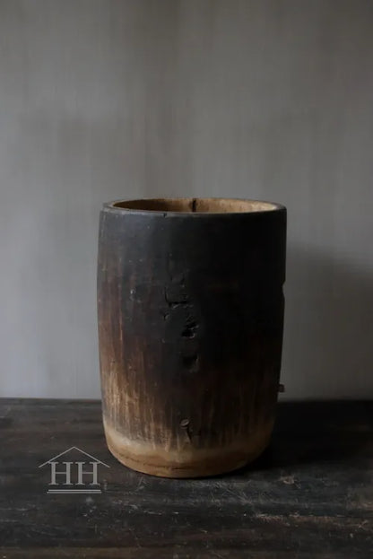 Houten pot antiek 20,5x29cm (06)