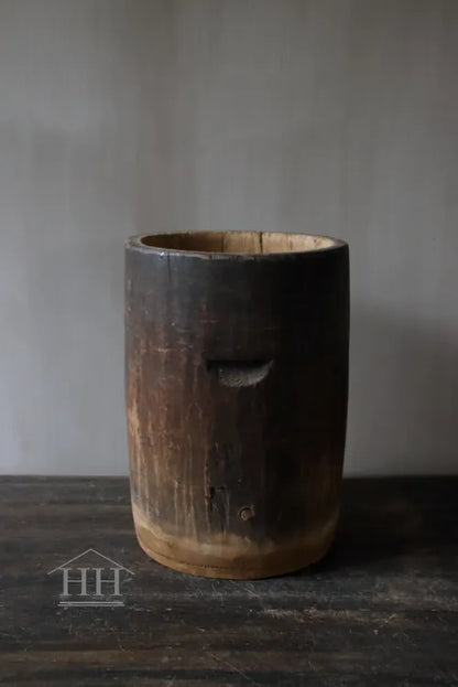 Houten pot antiek 20,5x29cm (06)