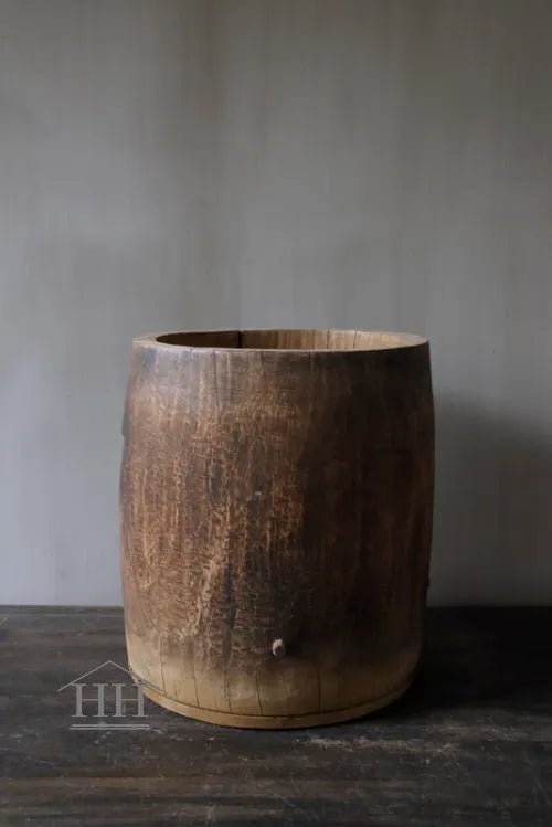 Houten pot antiek 25,5x30,5cm (07)