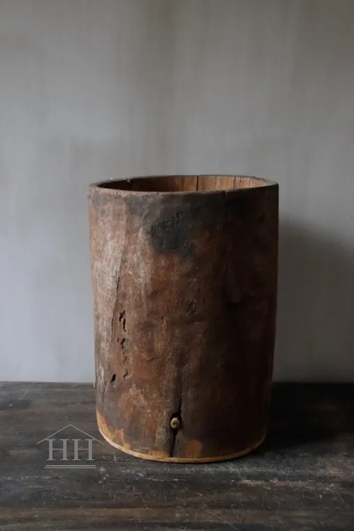 Houten pot antiek 24,5x34cm (08)