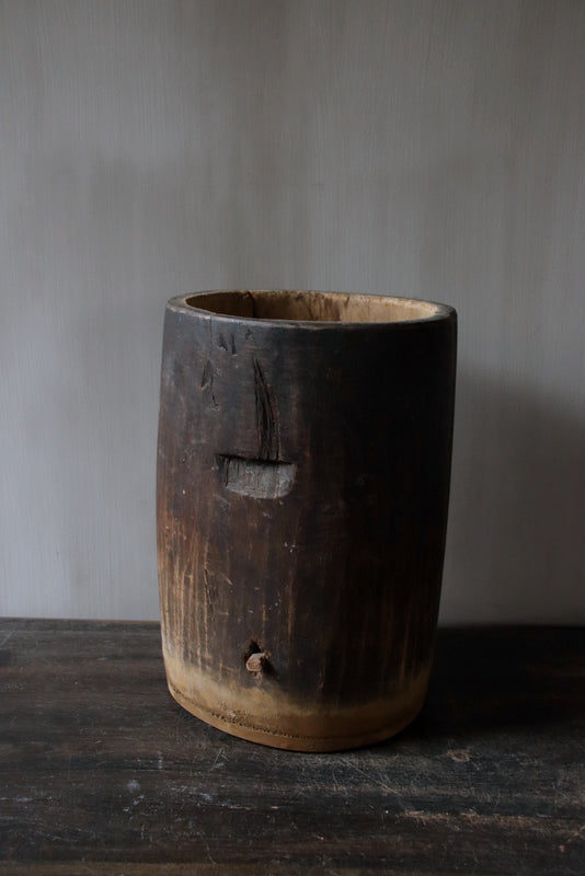 Houten pot antiek 20,5x29cm (06)