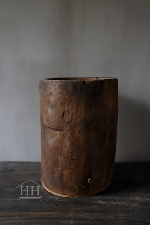 Houten pot antiek 24,5x34cm (08)