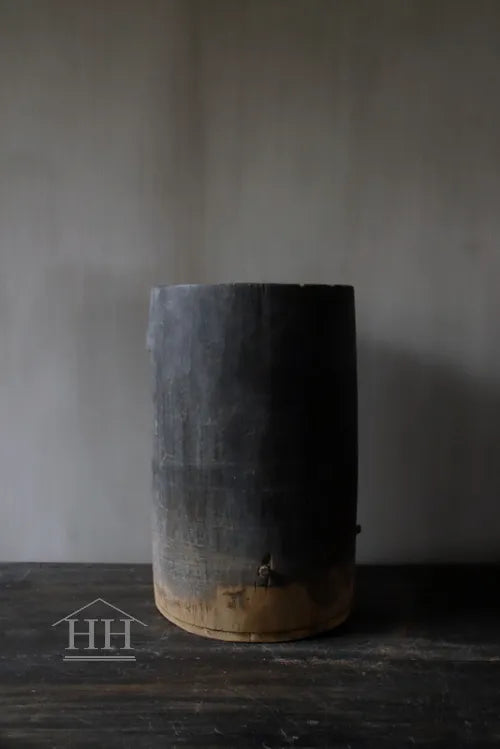 Houten pot antiek 23x38cm (04)