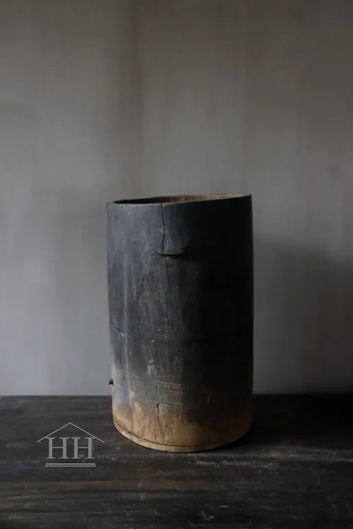 Houten pot antiek 23x38cm (04)