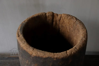 Houten pot antiek 19,5x27cm (05)