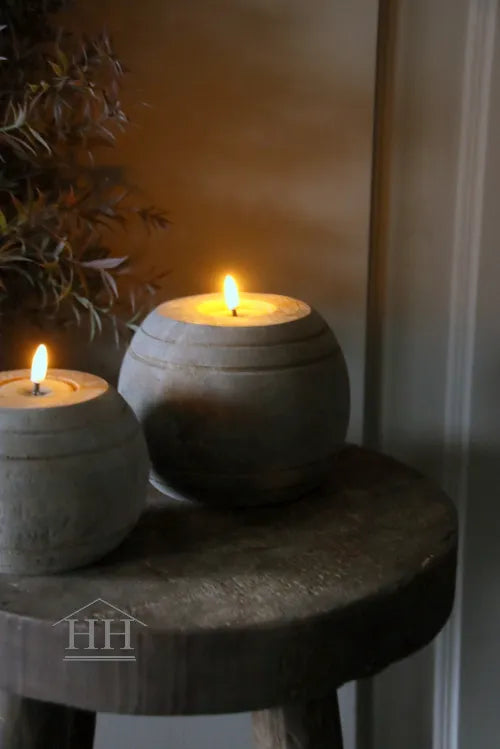 Houten waxinelichthouder Kris L