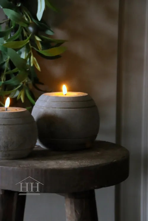 Houten waxinelichthouder Kris L