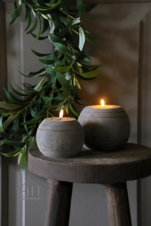 Houten waxinelichthouder Kris M