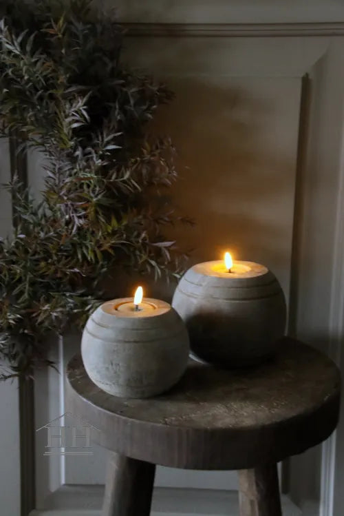 Houten waxinelichthouder Kris M