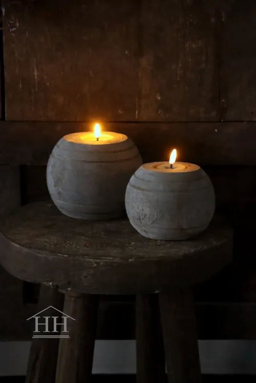 Houten waxinelichthouder Kris M