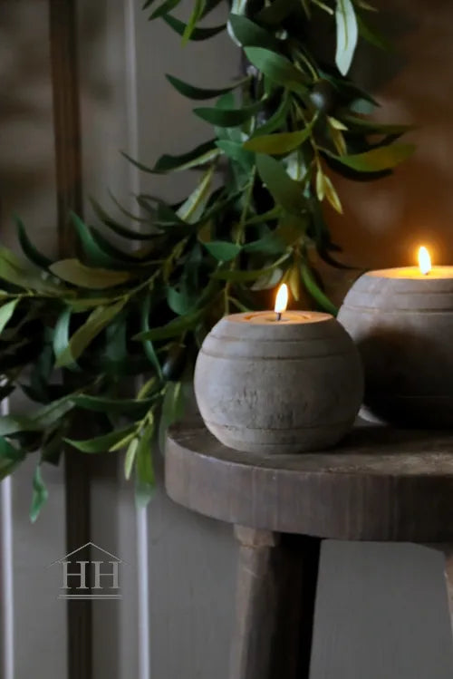 Houten waxinelichthouder Kris M