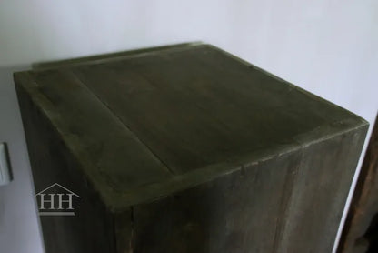 Houten zuil vergrijsd 100 cm