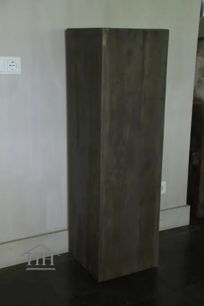 Houten zuil vergrijsd 100 cm