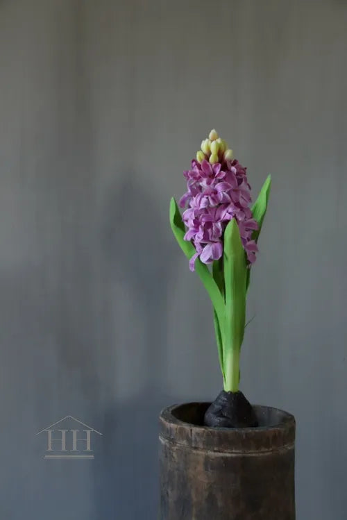 Kunst hyacint op bol lila 30cm