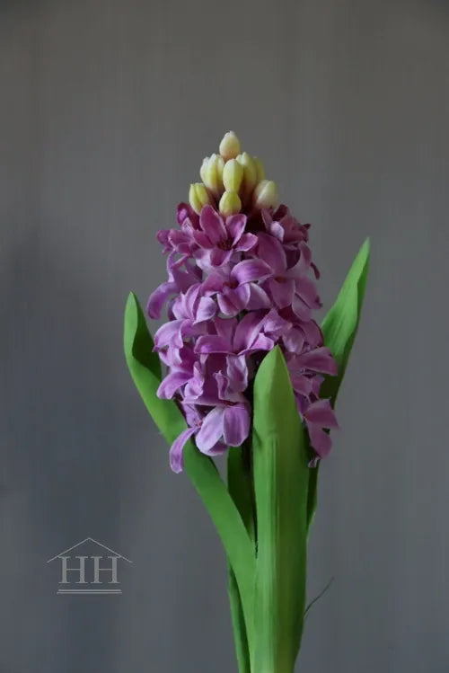 Kunst hyacint op bol lila 30cm