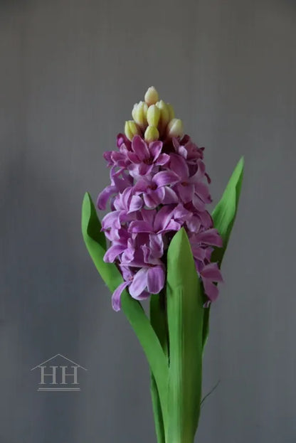 Kunst hyacint op bol lila 30cm
