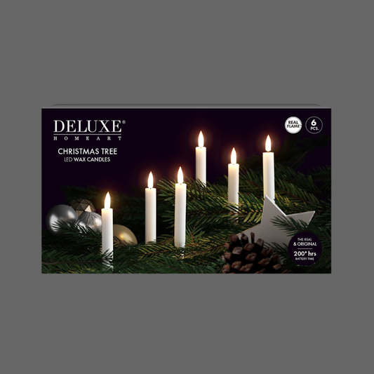 Clipkaarsjes wit - 6 stuks - Deluxe Homeart