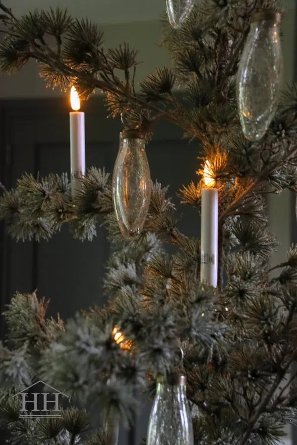 Kerstboomkaarsjes wit - led verlichting - Countryfield