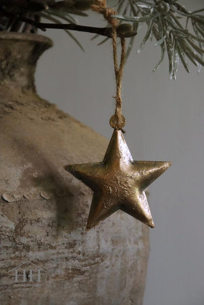 Kerstster goud 8cm