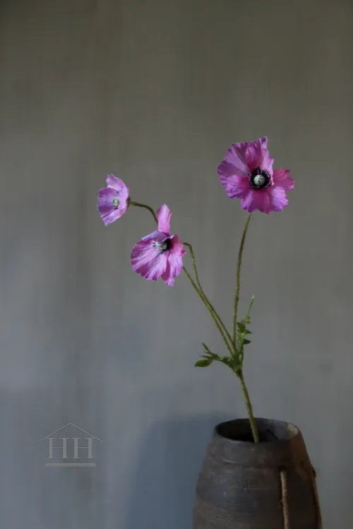 Artificial Poppy lilac - 79 cm