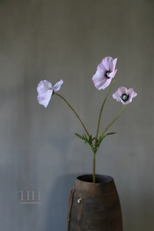 Artificial Poppy soft pink - 79 cm