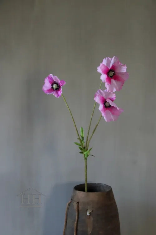 Artificial Poppy Pink - 79 cm