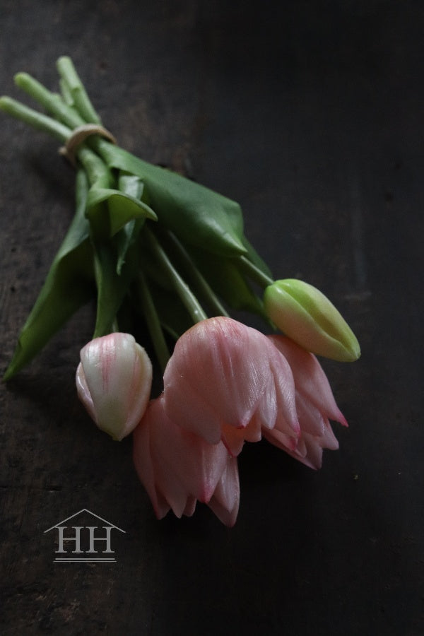 Korte kunst tulpen licht roze 25cm | Hillary'sHome