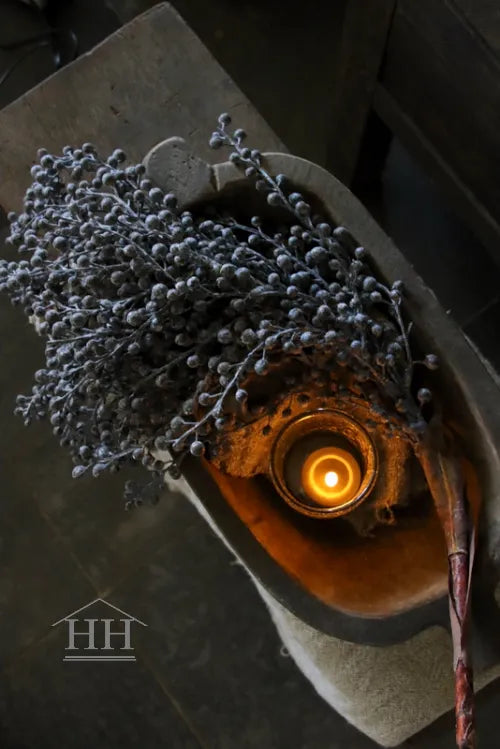 Kunst dadeltak zwart 55cm