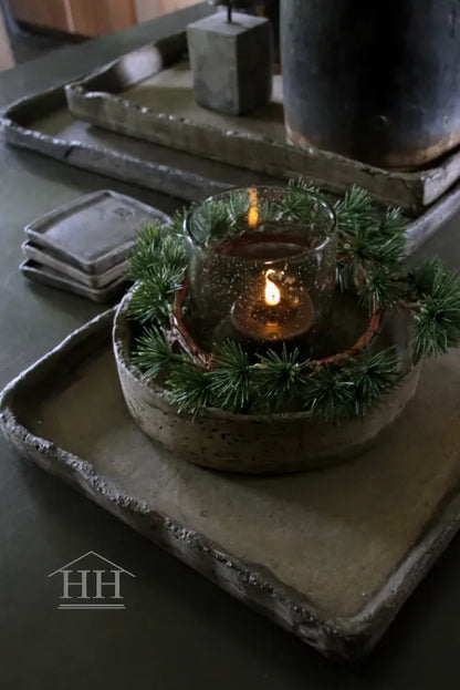 Künstlicher Lärchenkranz S - ⌀25cm