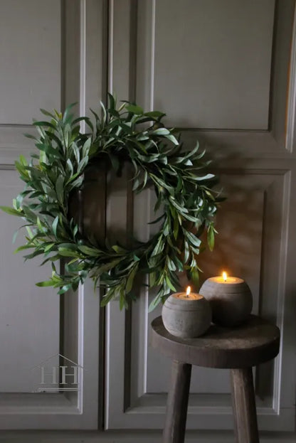 Kunst krans olijf M groen 40-45cm