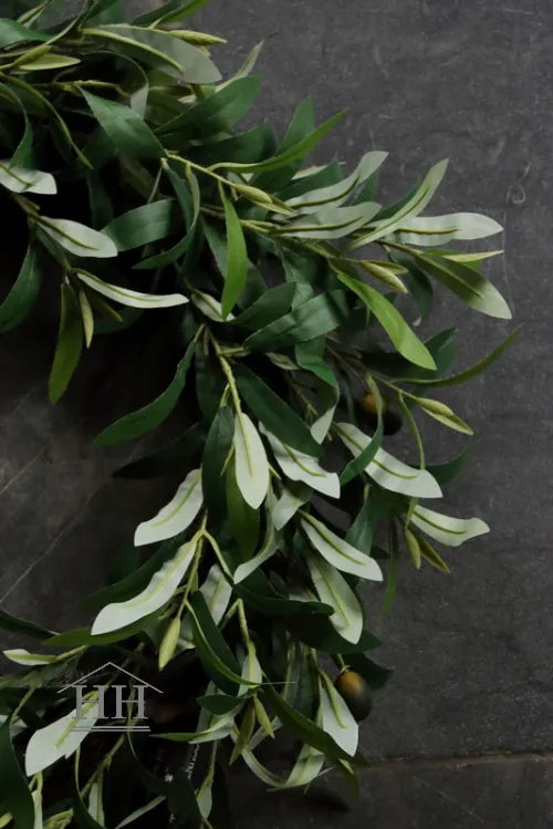 Kunst krans olijf L groen 45-50cm