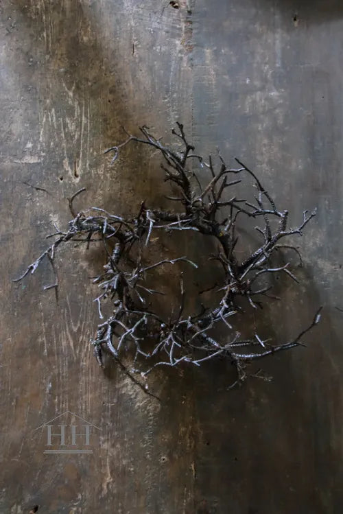 Kunst kransje perentakken bruin - 15⌀cm