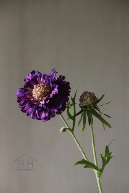 Kunst scabiosa paars 58 cm