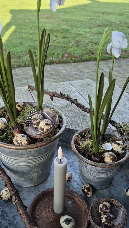 Künstliches Schneeglöckchen auf einer Kugel, 30 cm