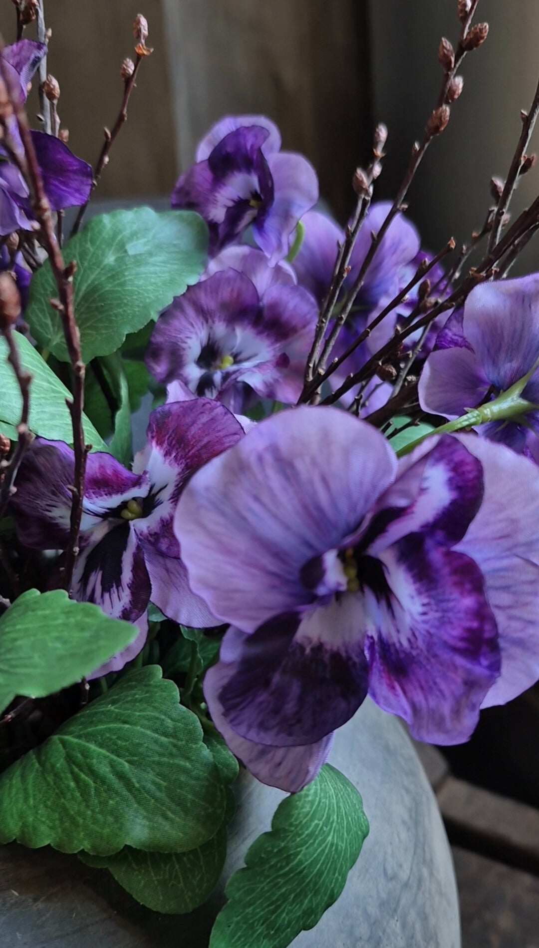 Kunst viooltje paars 35cm