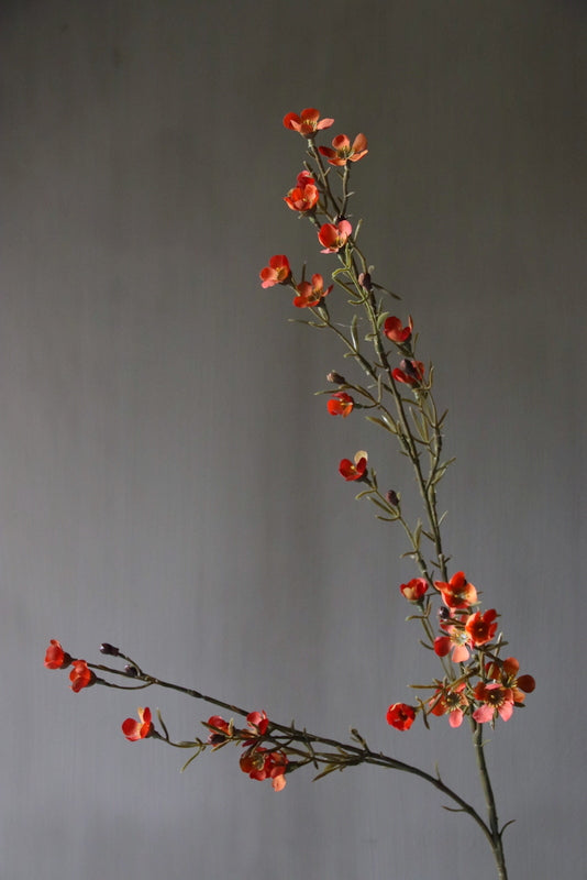 Kunst waxbloem oranje landelijke stijl