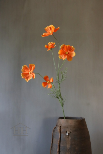 Kunstbloem cosmos oranje | zijden bloem