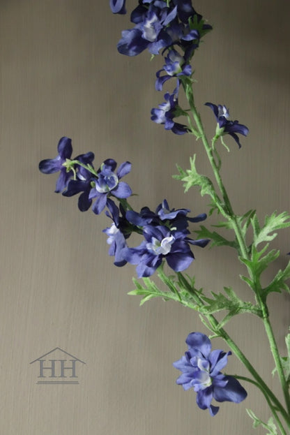 Kunstbloem delphinium blauw met zijden takken