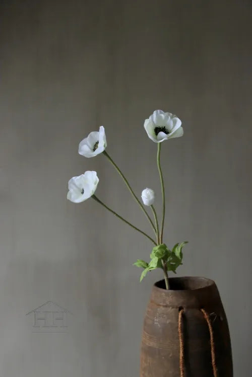 Artificial flower Anemone white 36 cm