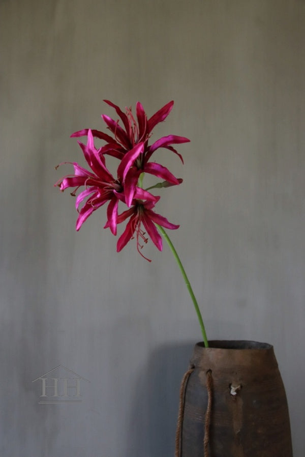 Kunstbloem nerine donkerroze | zijden bloemen